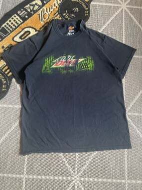 Y2K Winners Circle Dale Jr 88 Mountain Dew T-Shirt Size L Black